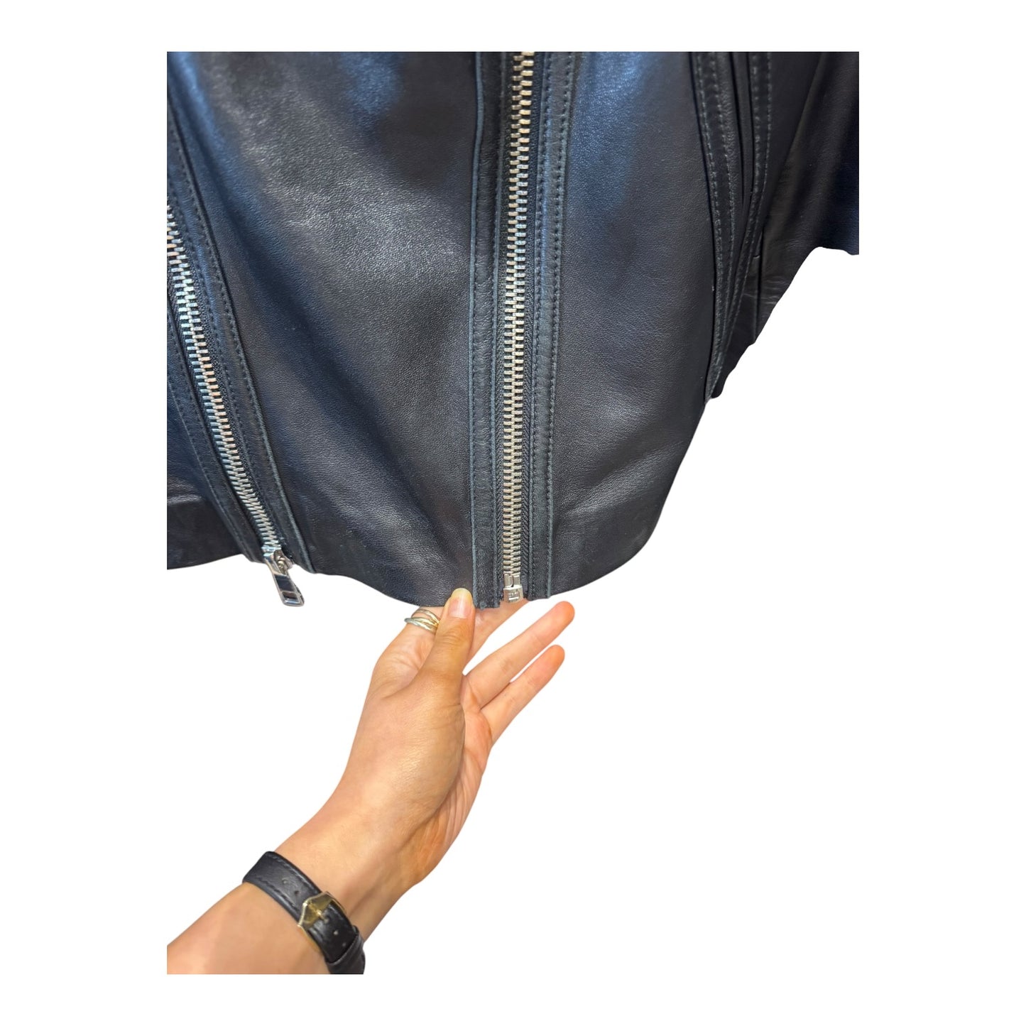 Whistles Black Leather Jacket - 12