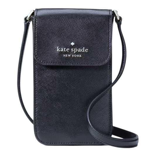 Kate Spade Black Staci North South Flap Phone Crossbody