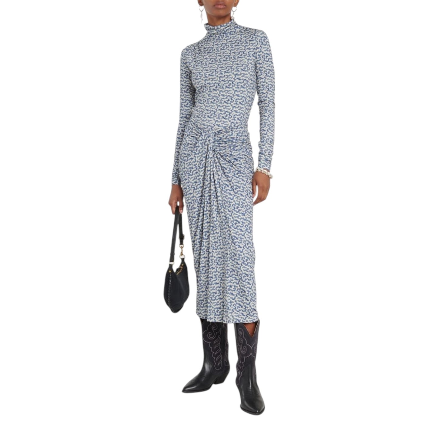 Isabel Marant Jeldia Blue Pattern Skirt - 10
