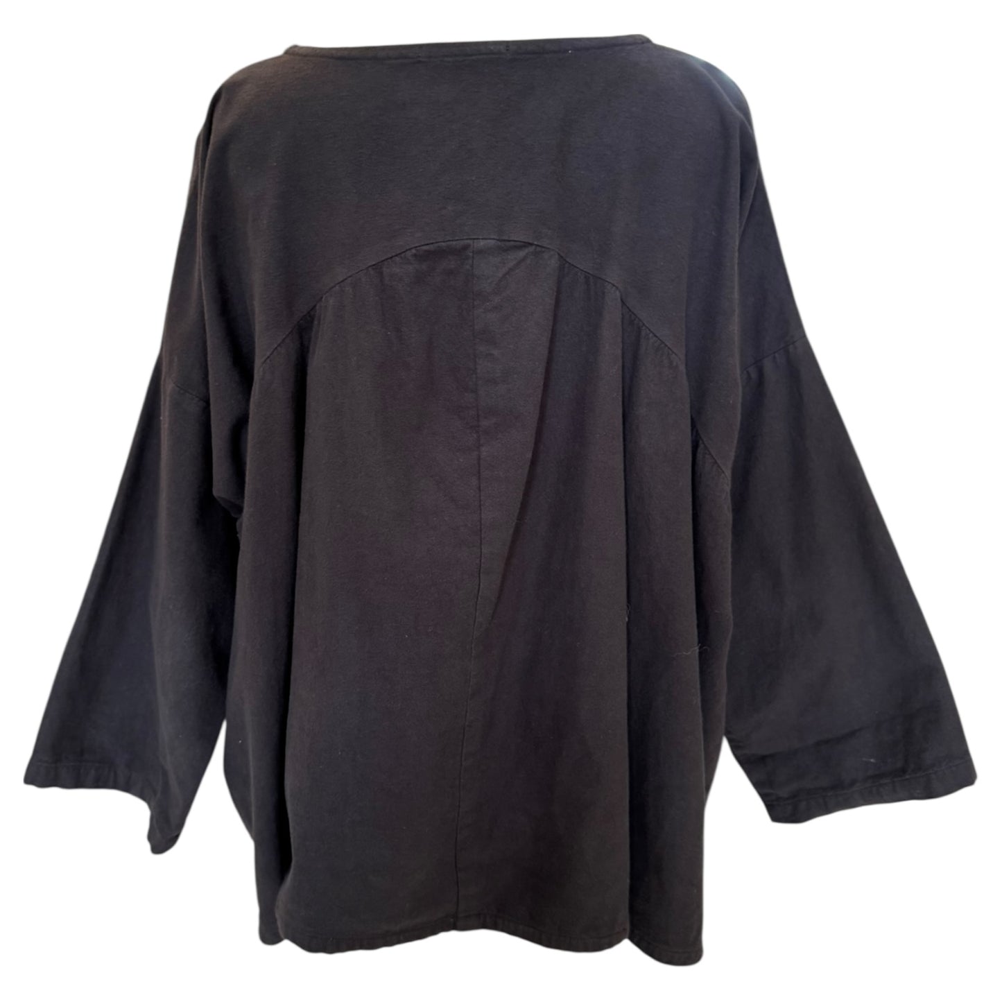 Black Crane Graphite Brushed Cotton Top - 10/12