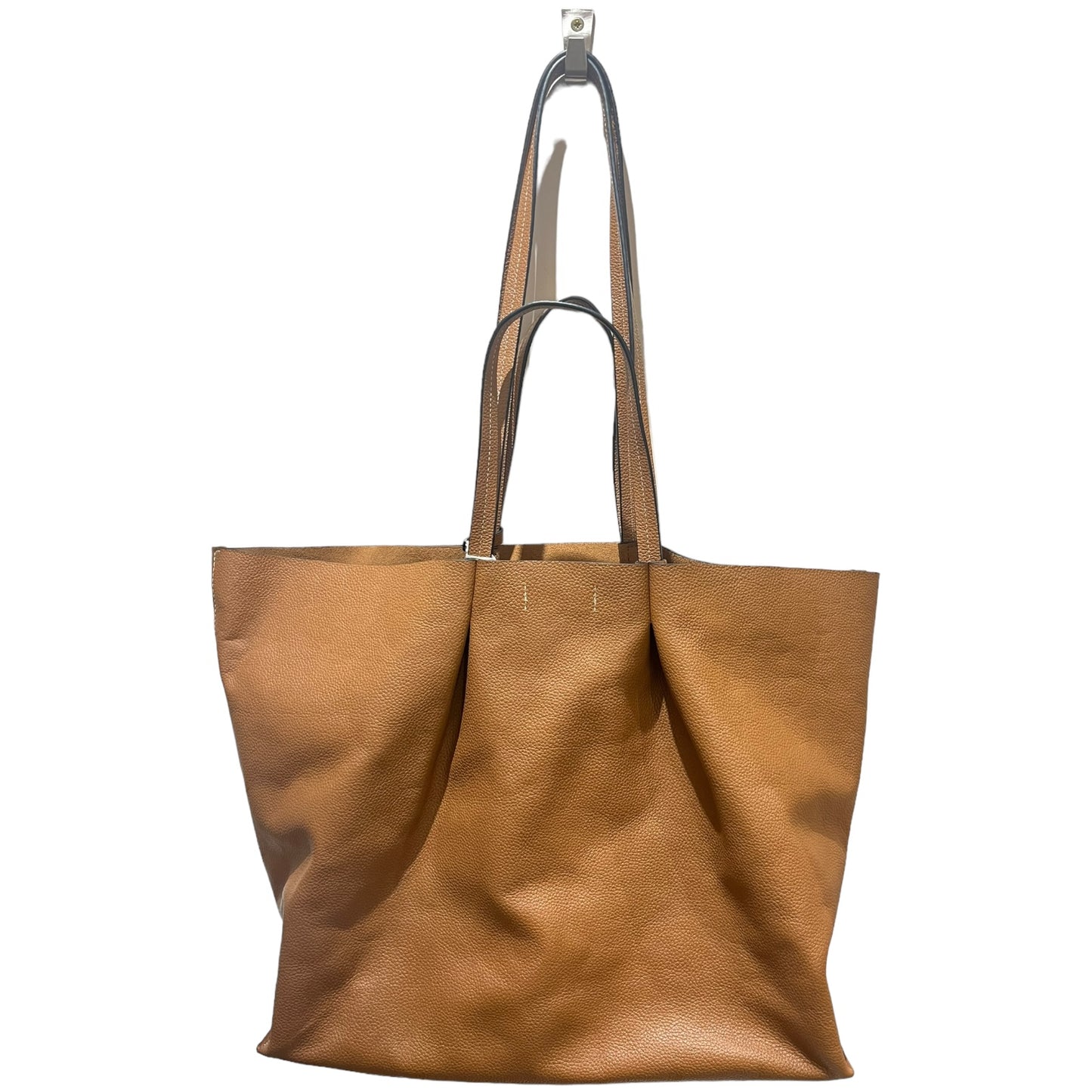 NEW & Other Stories Tan Leather Tote Bag