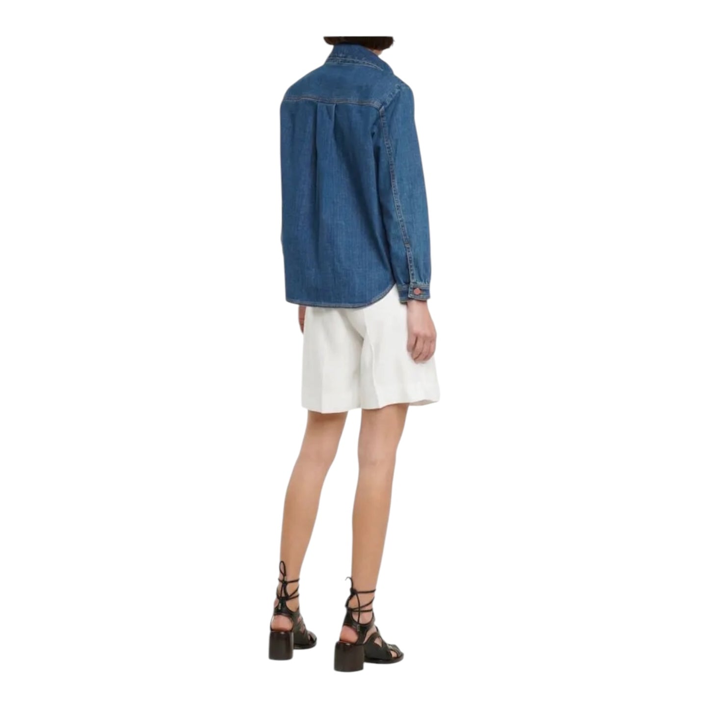 See By Chloe Tie Neck Denim Blouse - 12