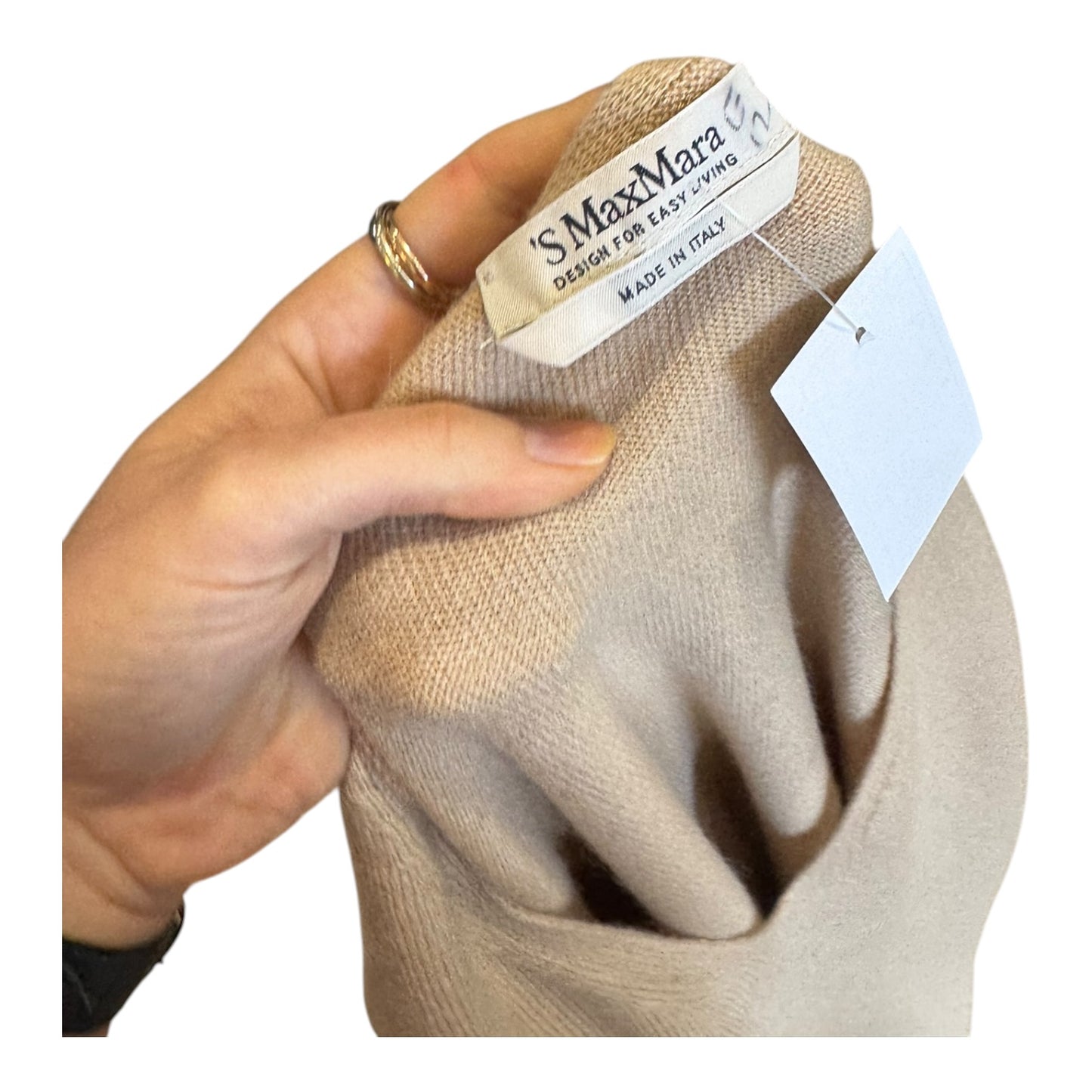 'S Max Mara Beige V Neck Sweater - 12