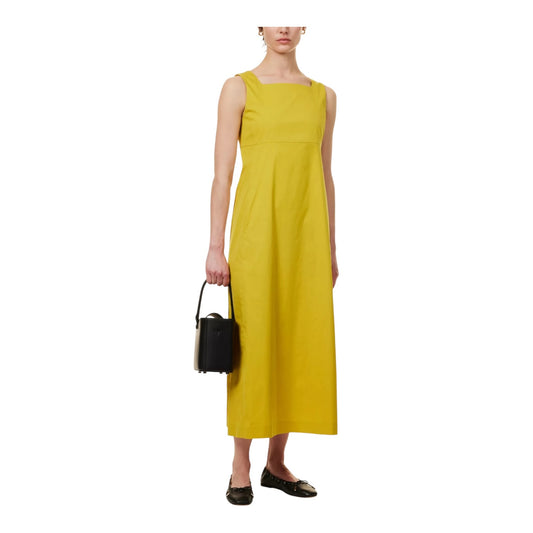 S' Max Mara Eleonor Square Neck Cotton Midi Dress - 12
