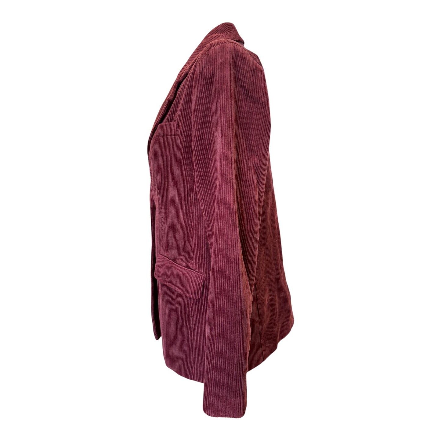 Part Two Maroon Burgundy Velvet Cord Blazer - 10