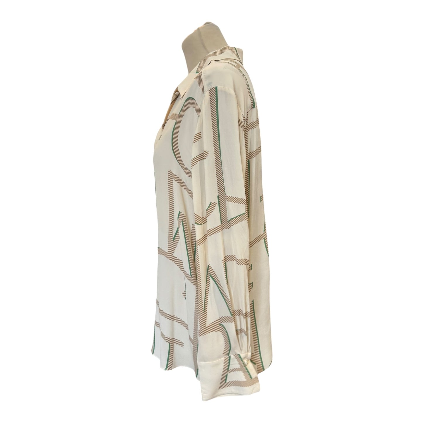 Marc Cain Creme Motif Print Shirt - 16