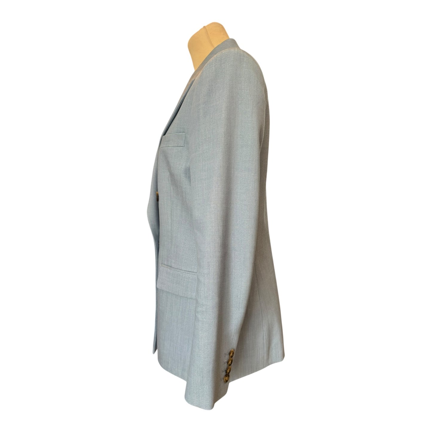 Reiss Blue June Double Breasted Suit Blazer - 12