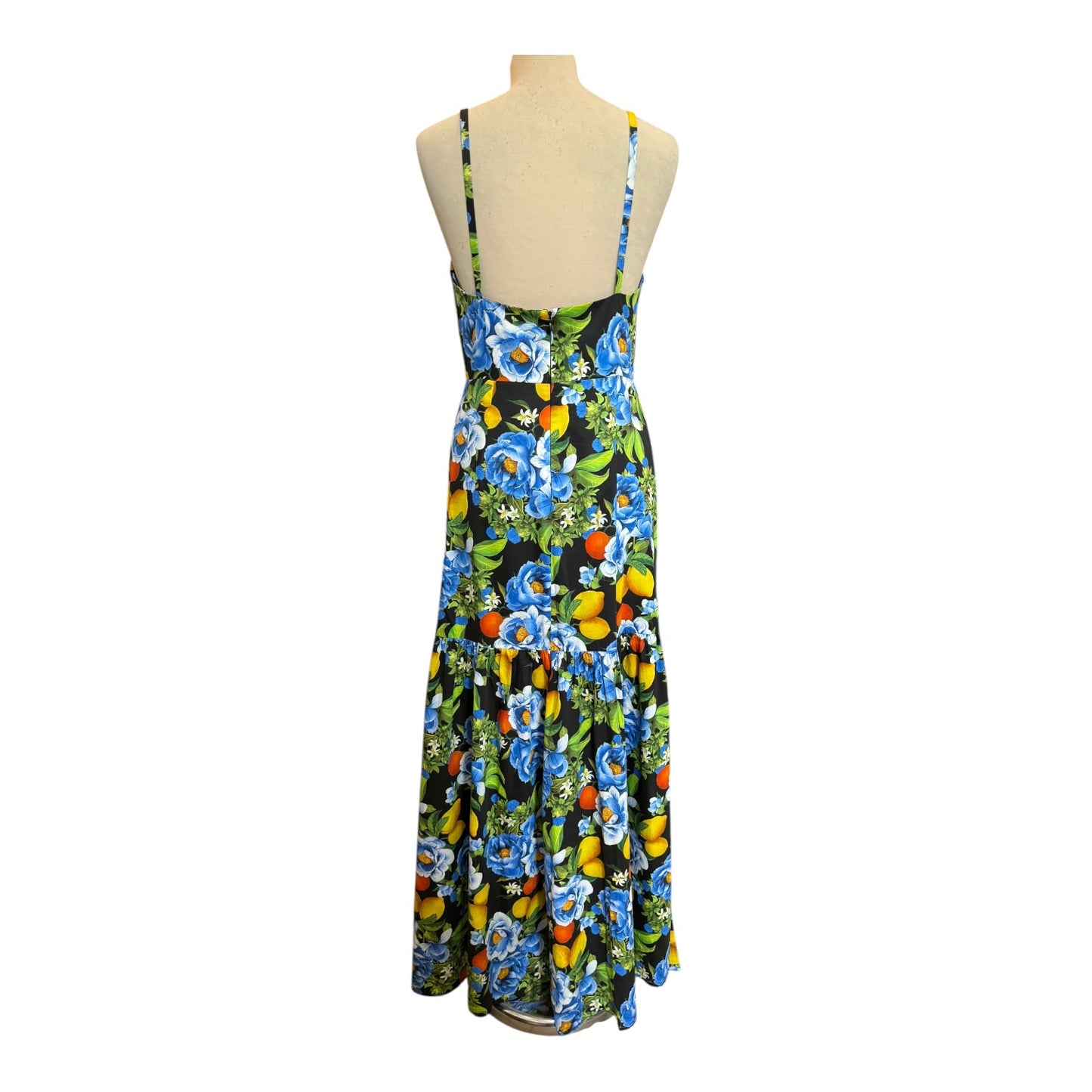 Borgo de Nor Peonia Print Cotton Maxi Dress - 10