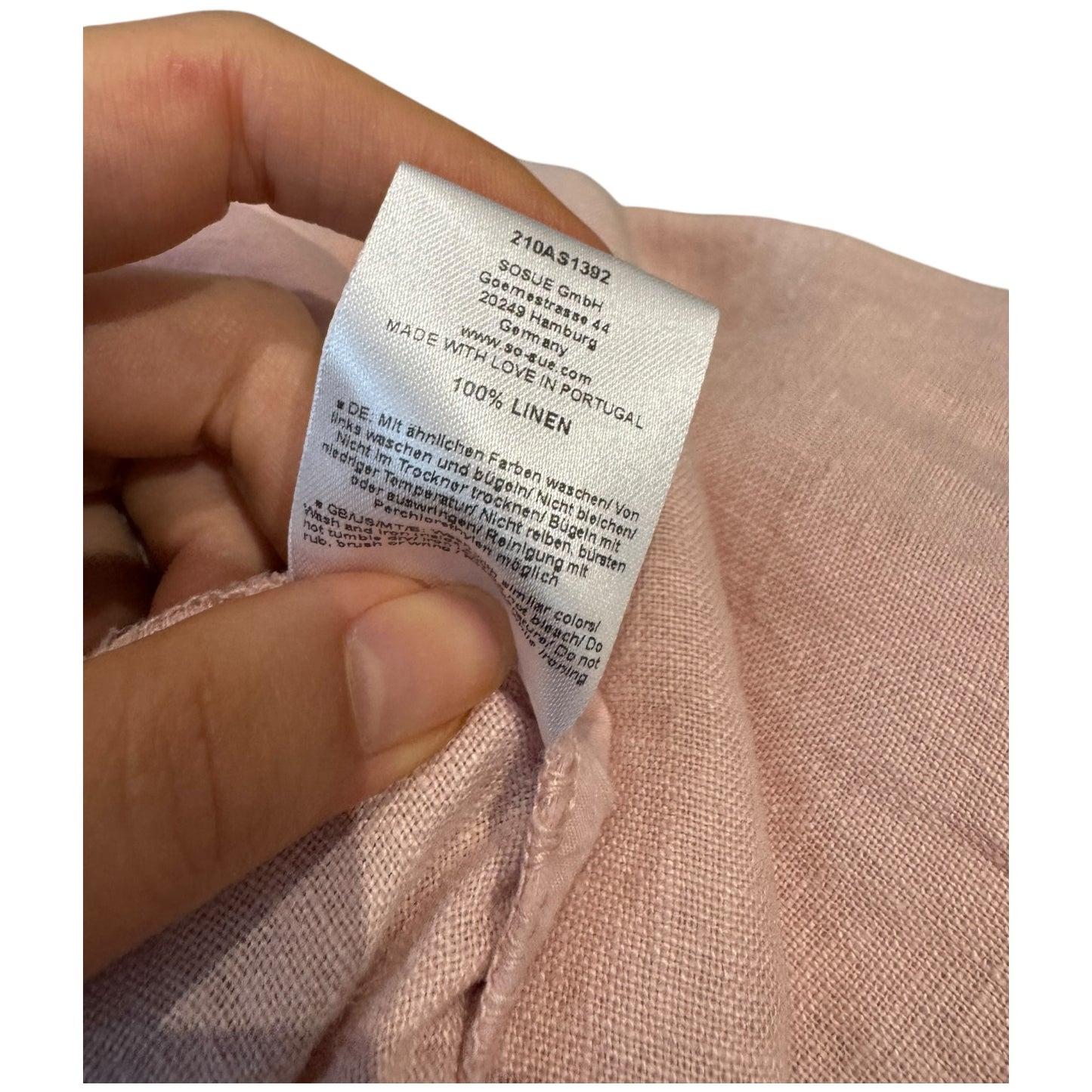 Sosue Blush Pink Linen Josy Pant Trousers - 10