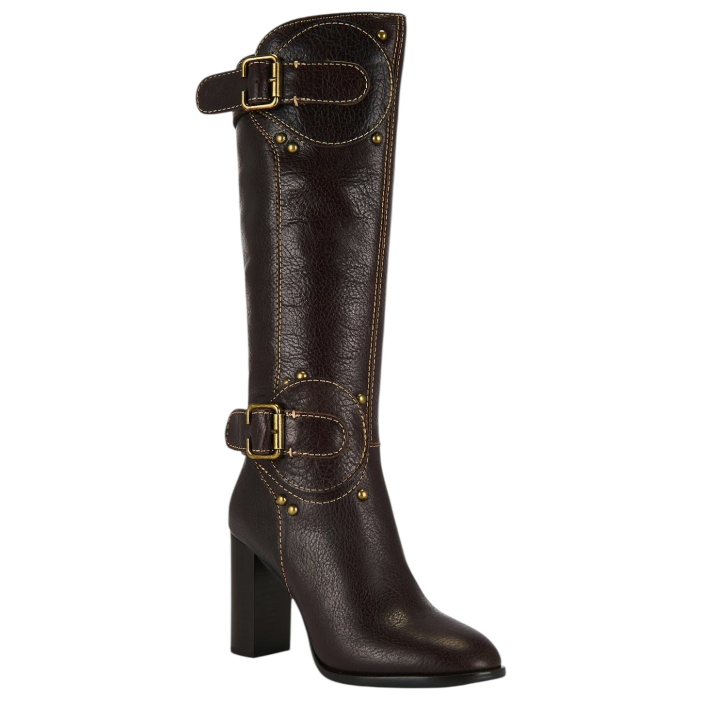 Chloe Dark Brown Knee High Boots - 39 / 6