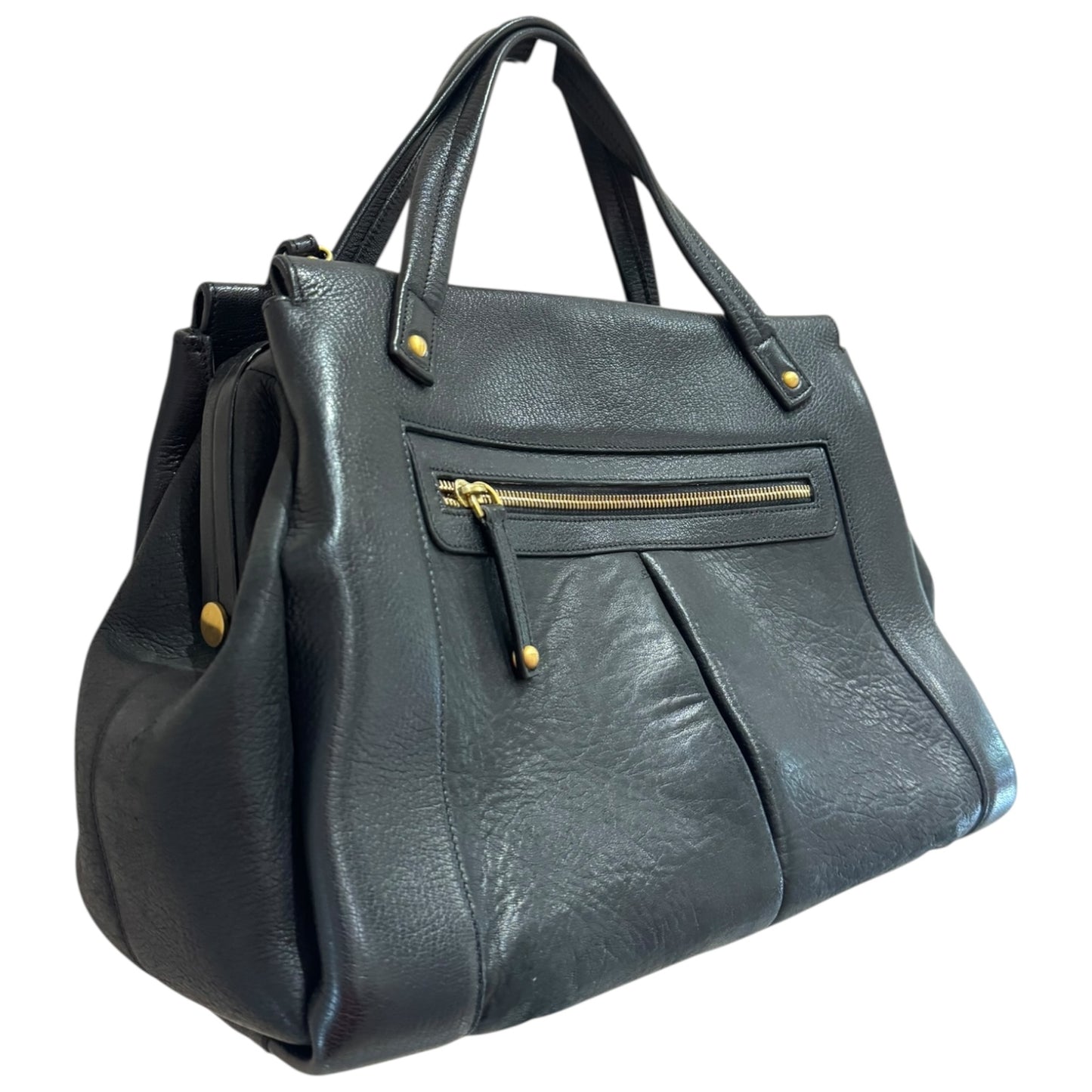 Smythson Black Leather Bag