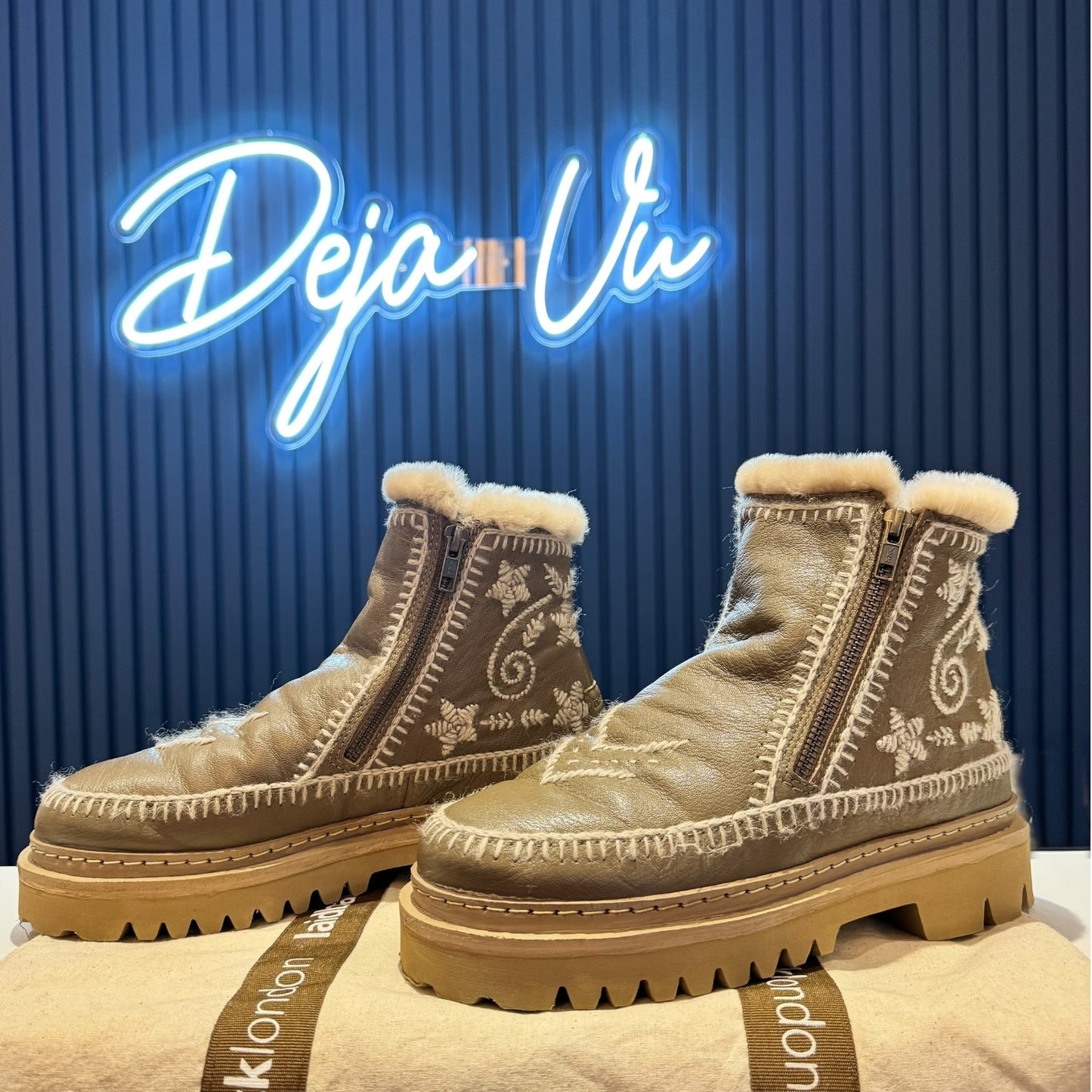 Setsu 3.0. Paisley Ankle Boot Leather Wheat - 39/6