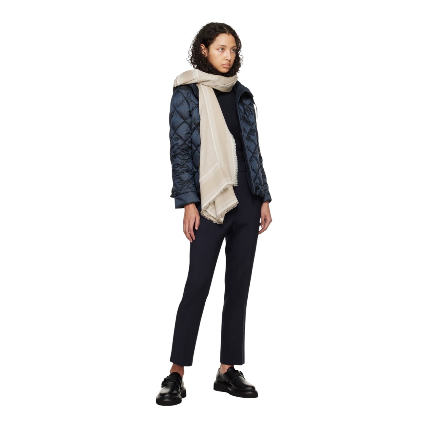 Max Mara Navy Risoft Reversible Down Jacket - 8