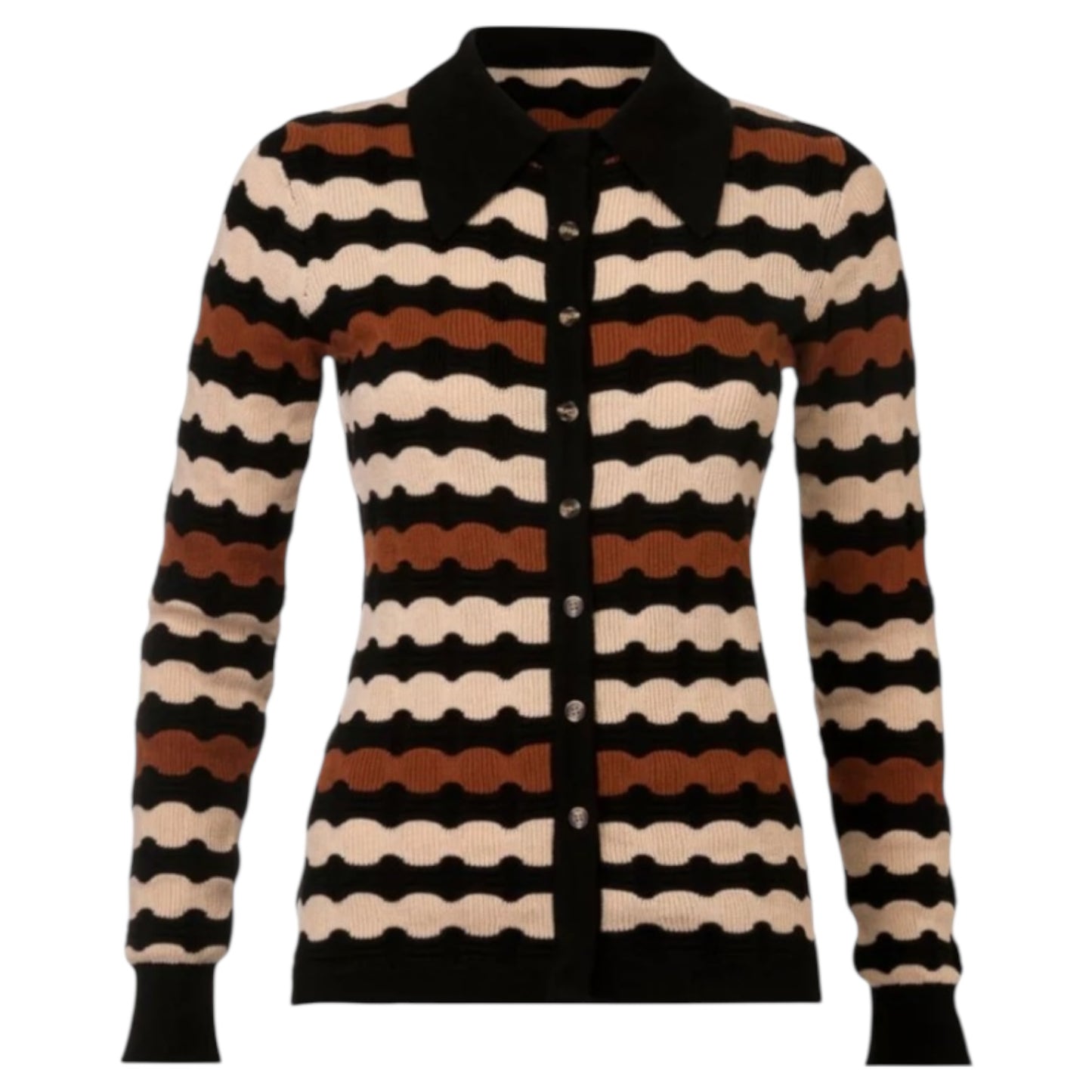 Dodo Bar Or Marvin Black Brown and Cream Cardigan - 10