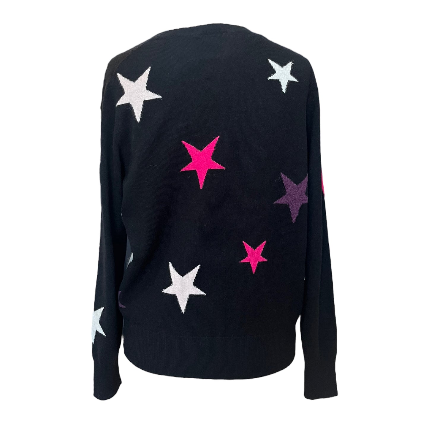 NEW Autograph Black and Pink Star Cashmere Jumper