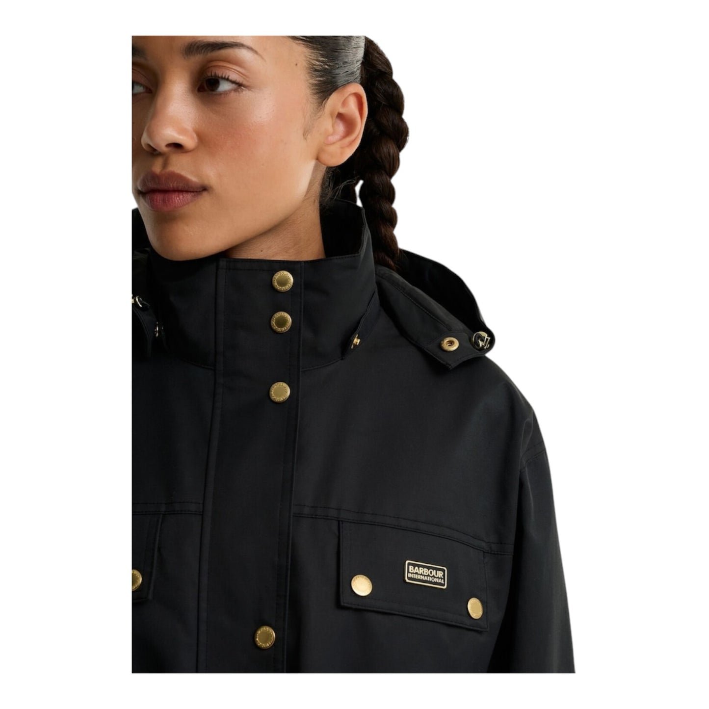 Barbour International Black Molina Showerproof Jacket - 10/12