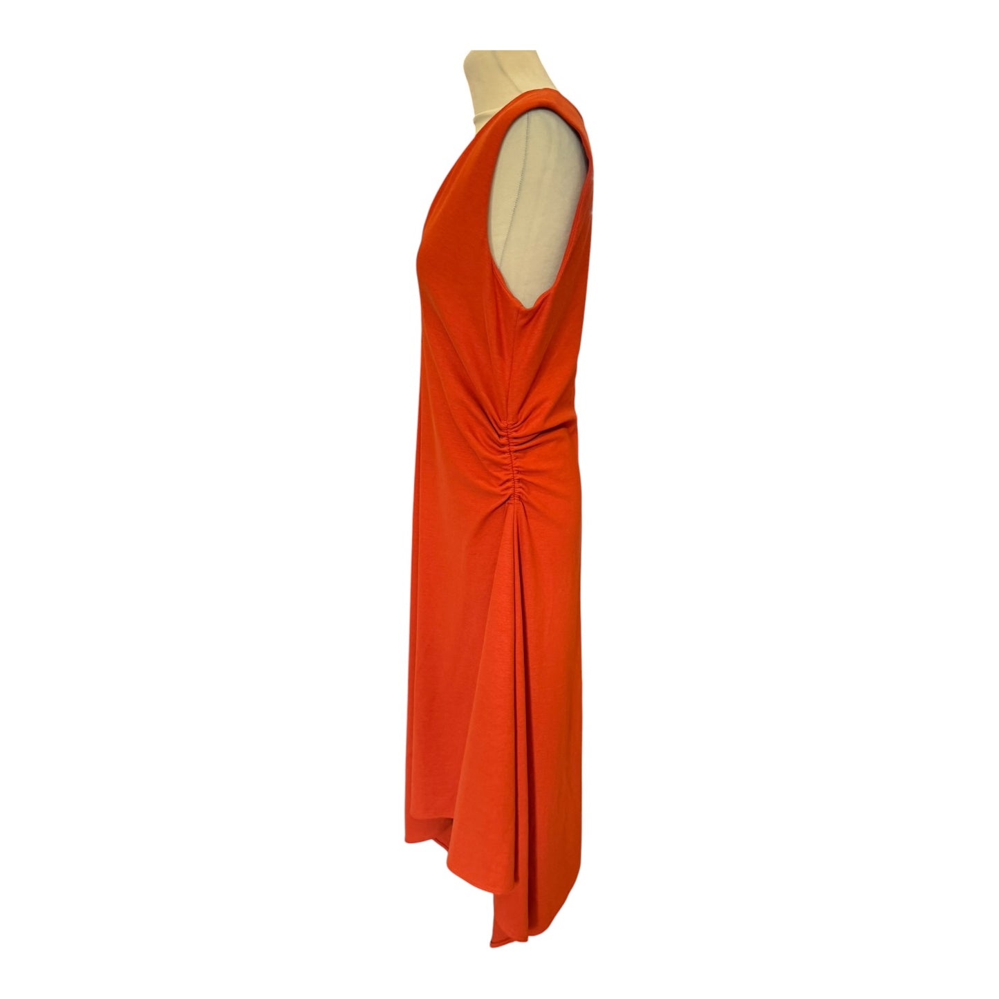 COS Orange Gathered Asymmetric Dress - 12