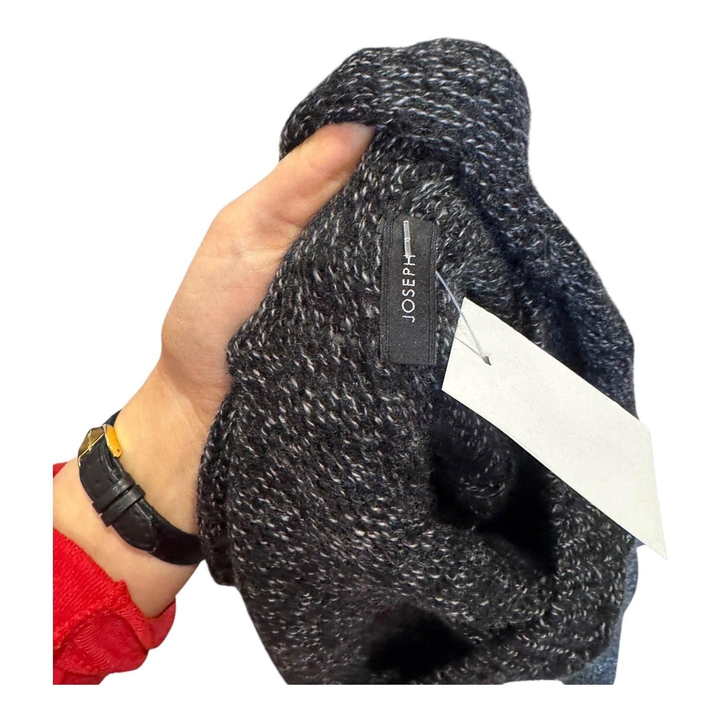 Joseph Black Marl Merino Wool Hoodie - 12