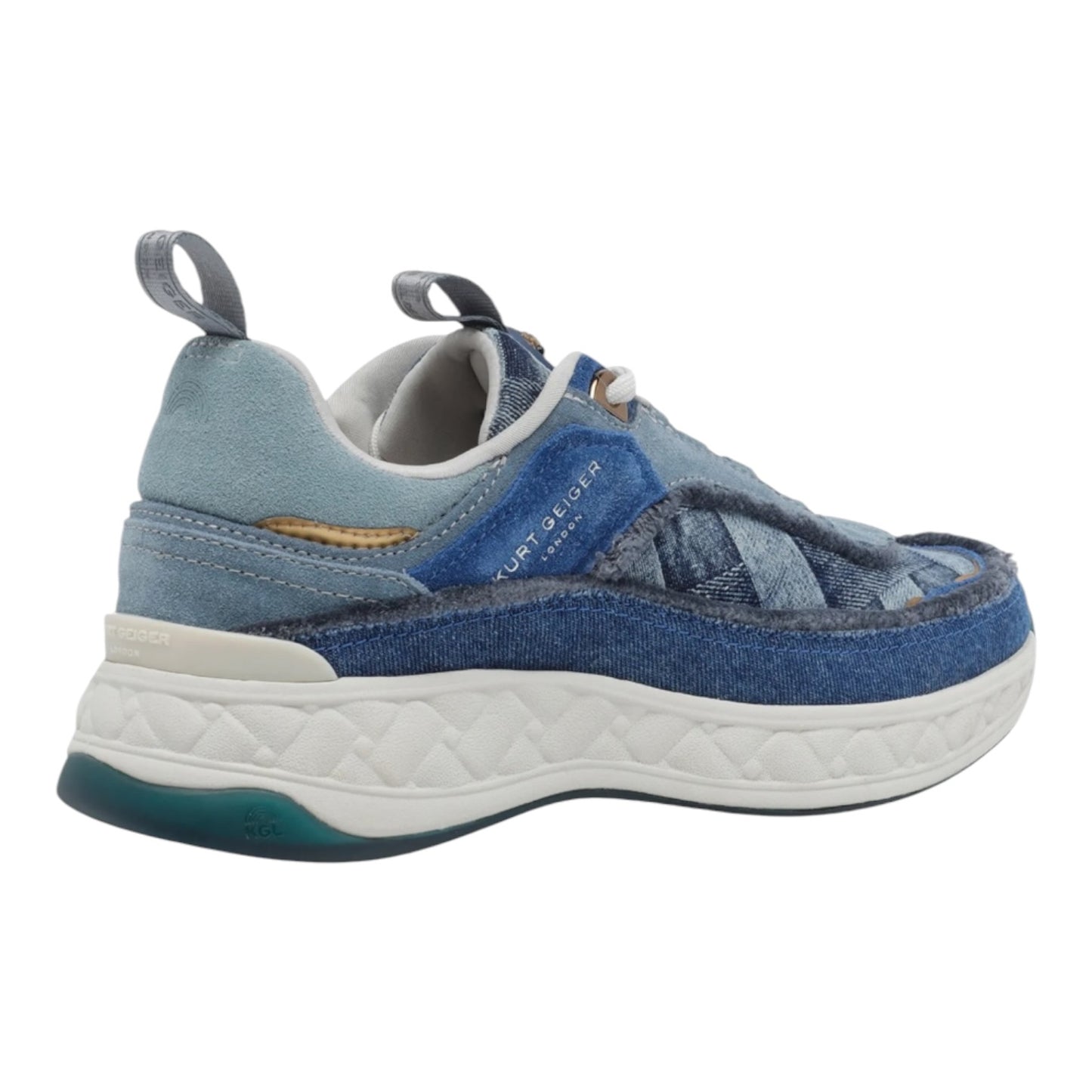 Kurt Geiger Kensington Denim Panelled Trainers - 40/7
