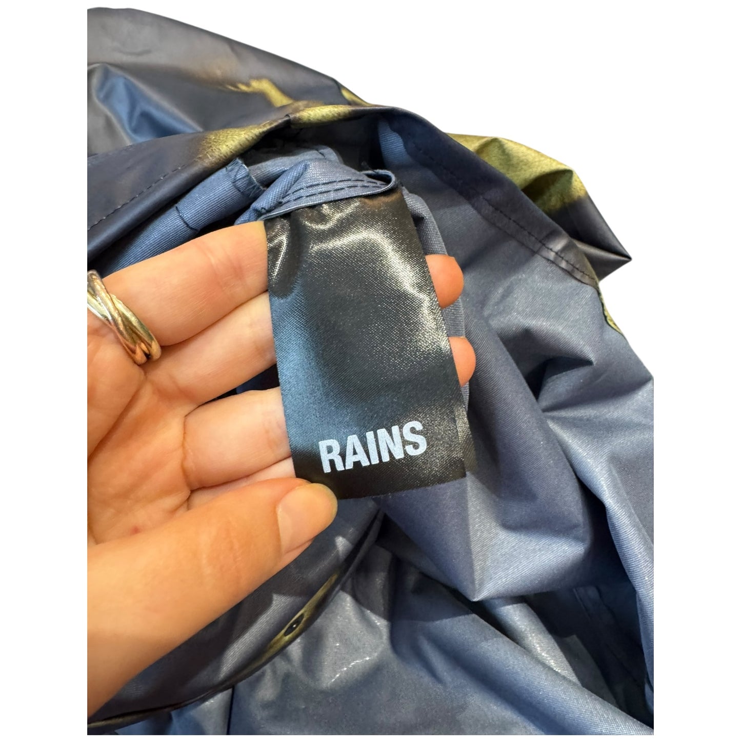 Rains Purple and Green Abstract Rain Coat - 10