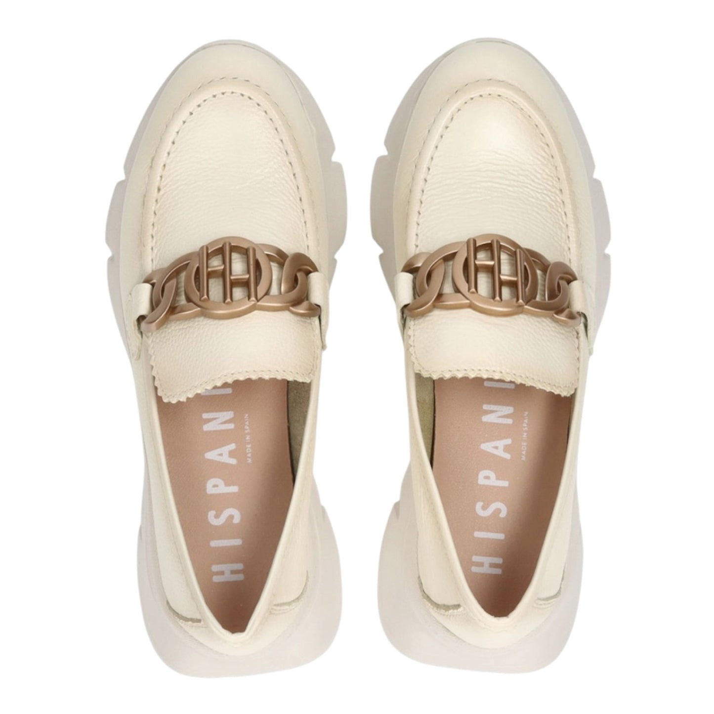 Hispanitas Hawaii Leather Platform Loafer in Natural - 39/6 - NEW