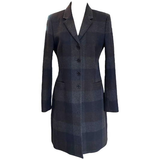 Reiss Black Check Coat - 8/10