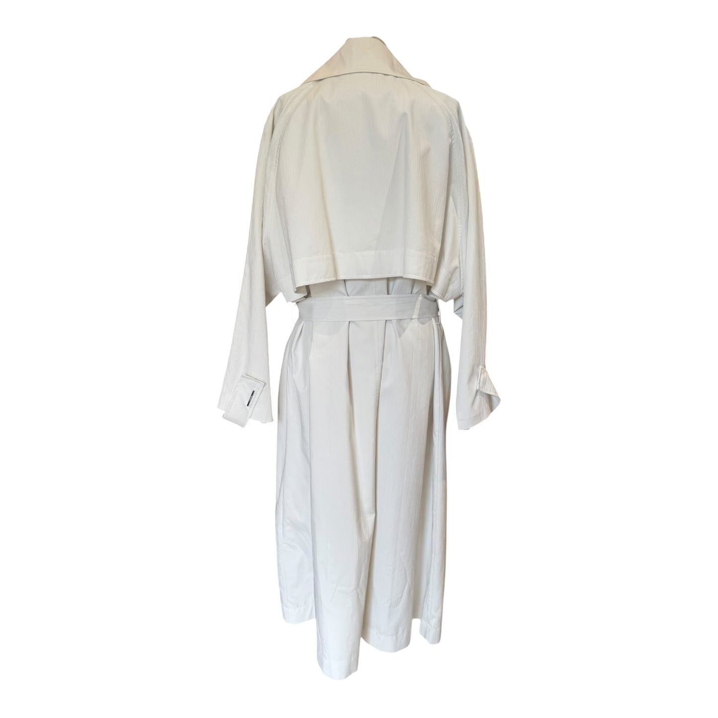 Calvin Klein Off White Oversized Trench Coat - 12 - NEW