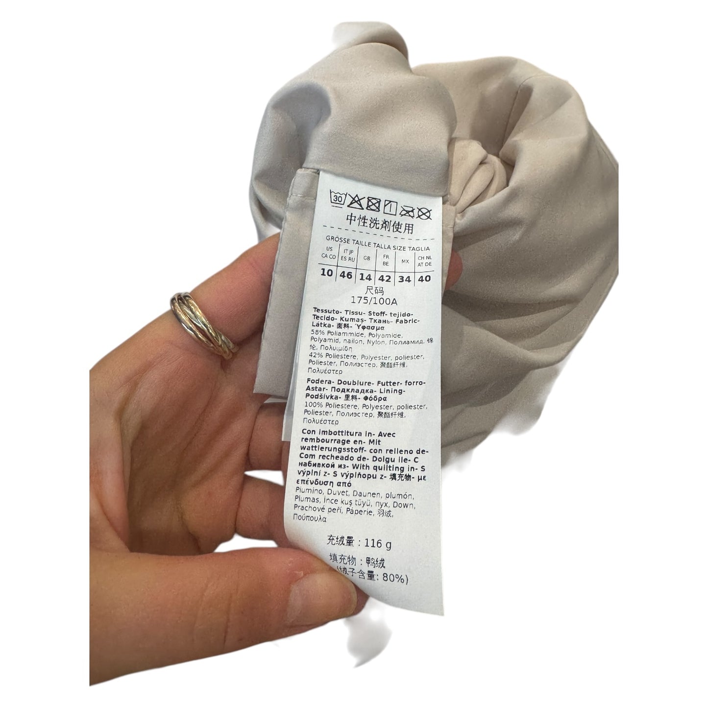 Marella Cream Longline Puffer Gilet - 14