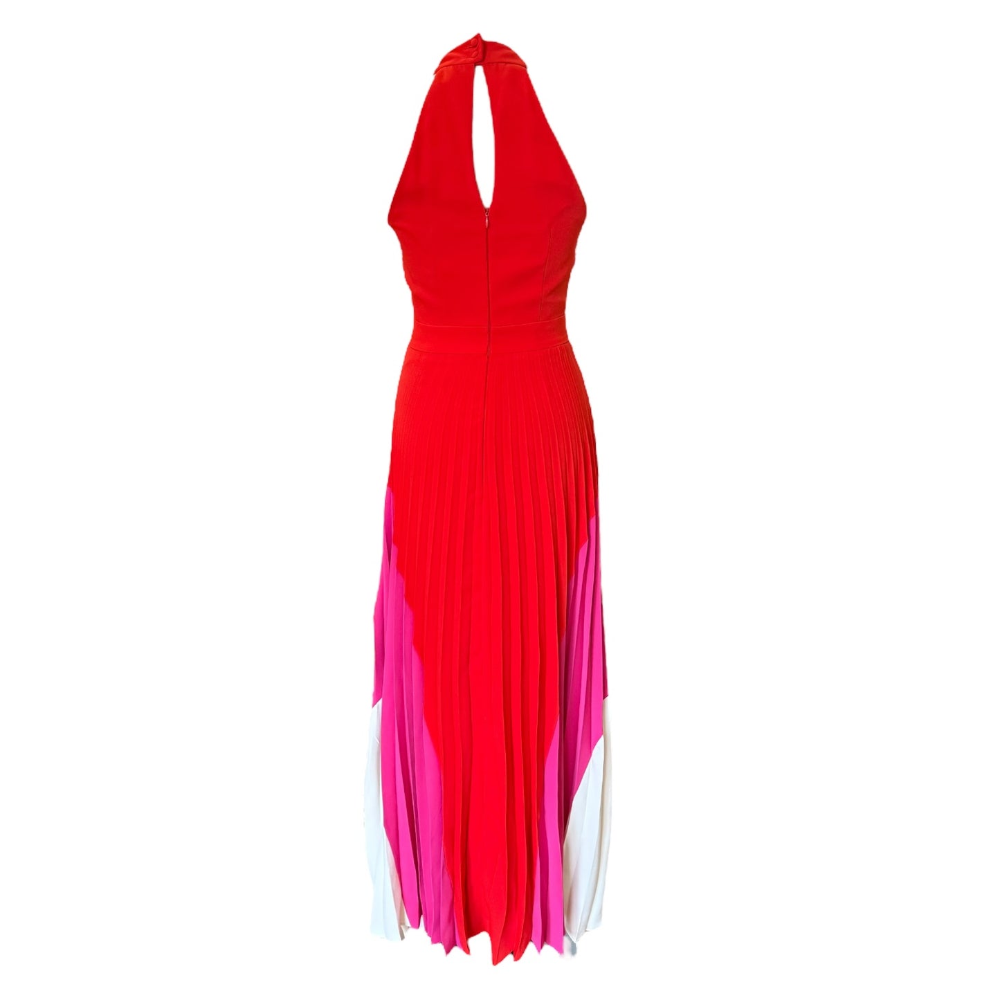 Karen Millen Red Pink and White Evening Dress - 6