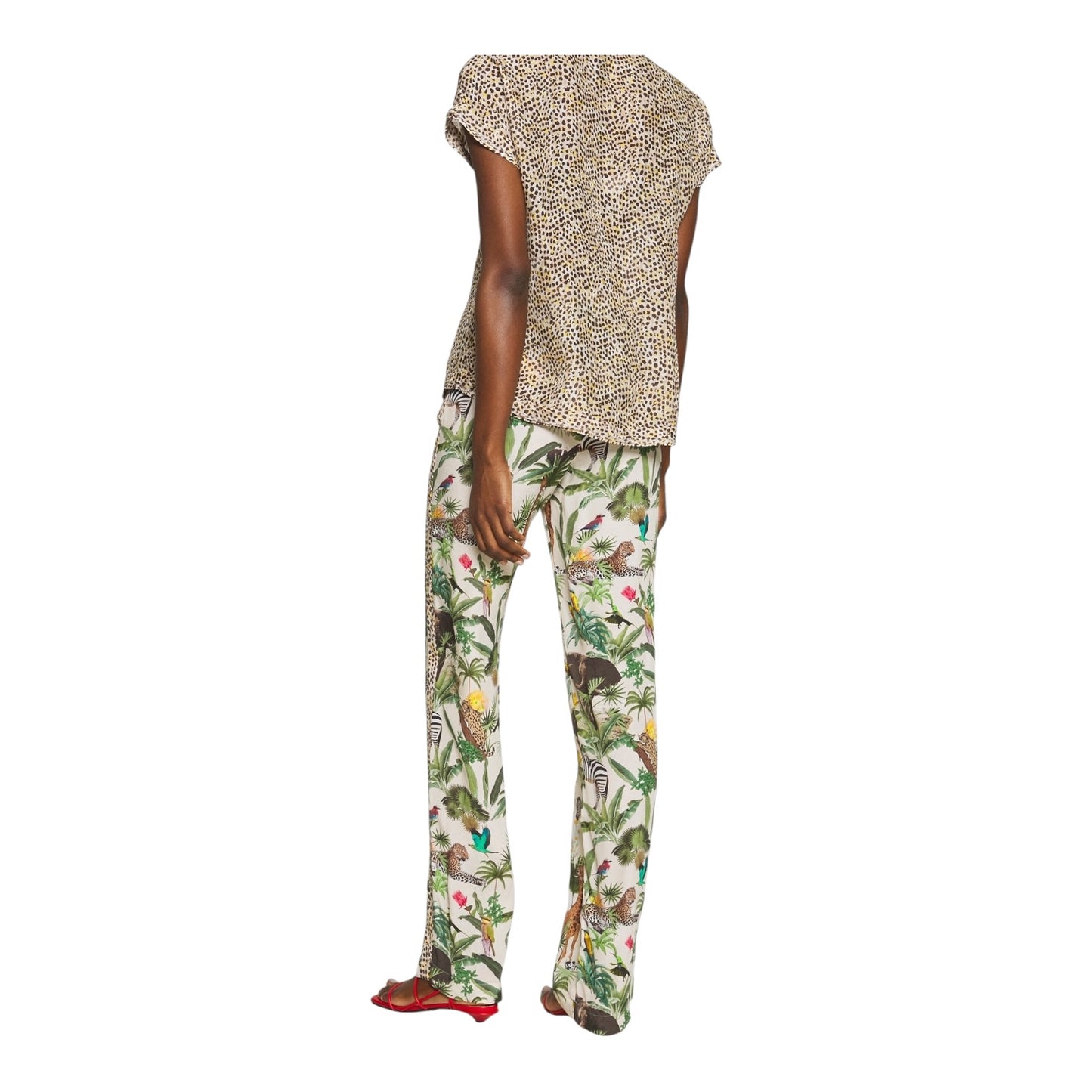 Marc Cain Animal Print Silk Top - 10