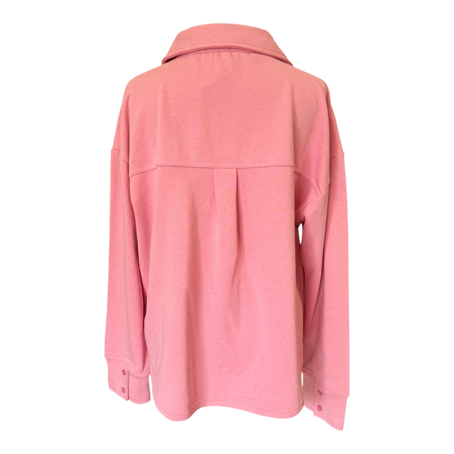 Mint Velvet Pink Double-Cuff Overshirt - 12/14