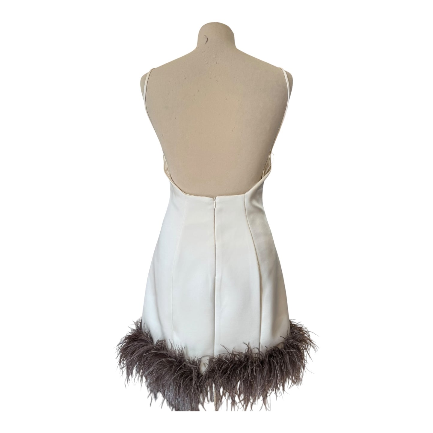 Zara White Feather Dress - 8/10