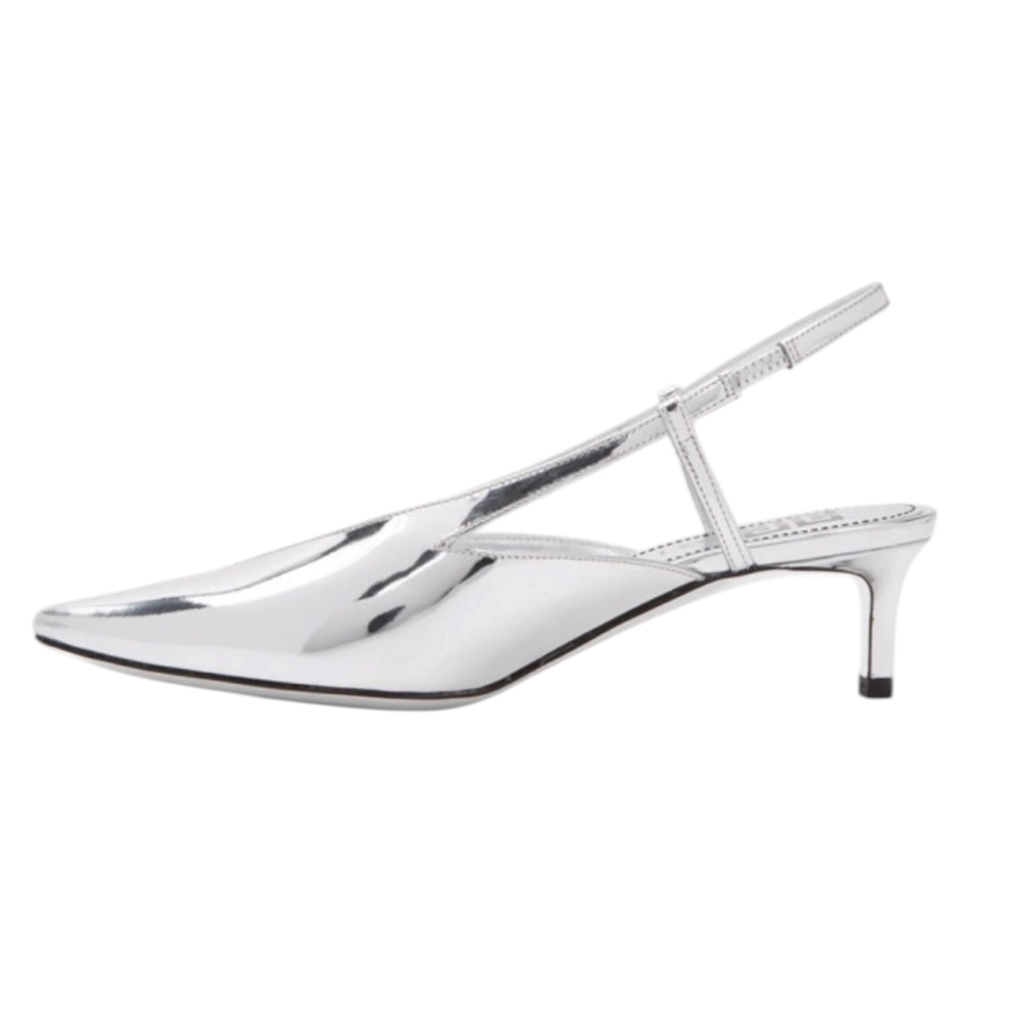 Givenchy Silver Mirror 3V Slingback Pumps - 37/4