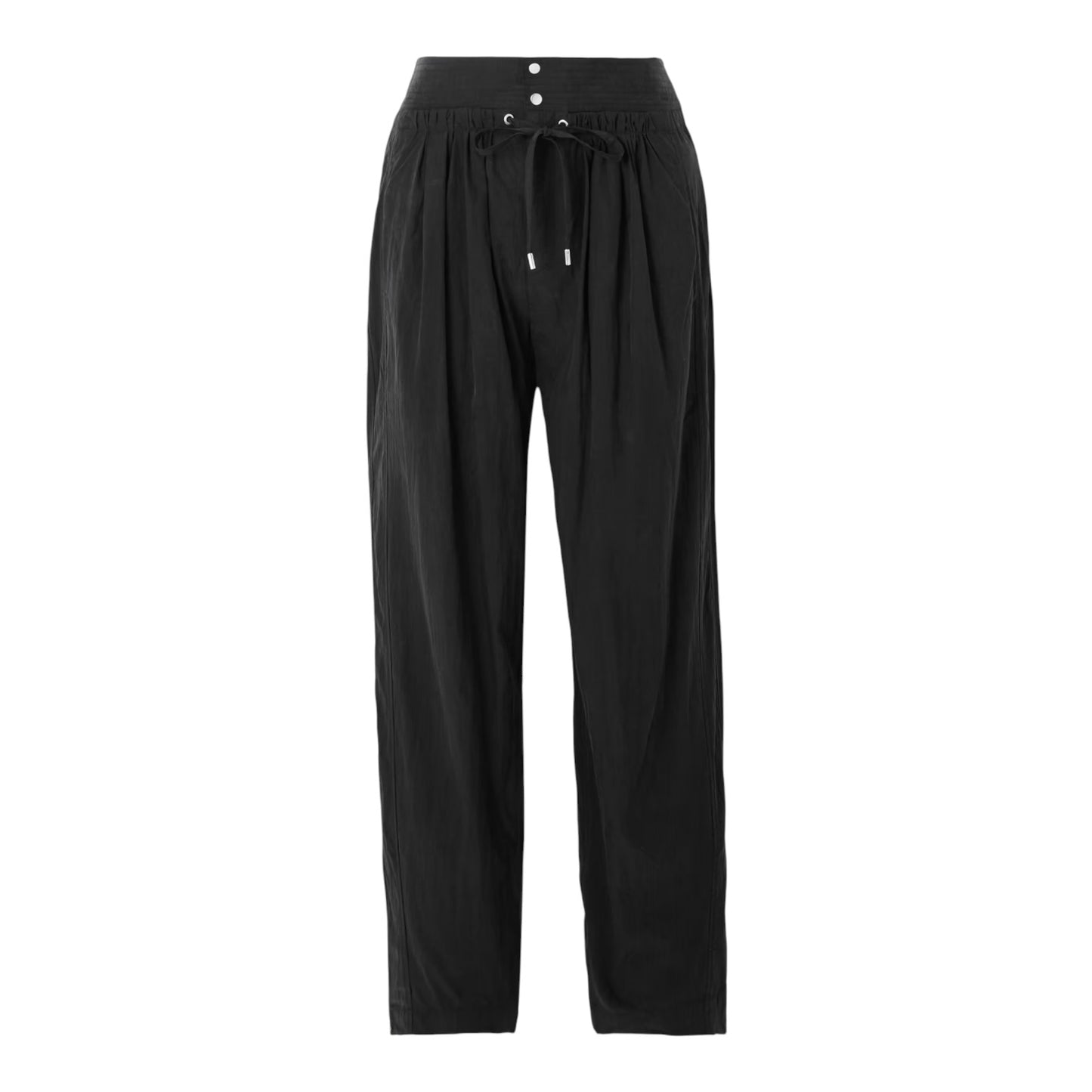 Isabel Marant Black Gleen Pleated Tapered Pants - 10