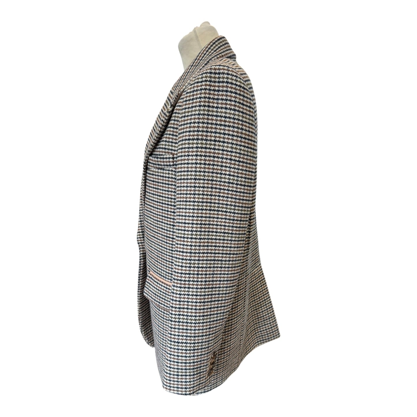 Joules Navy and Brown Houndstooth Blazer - 12