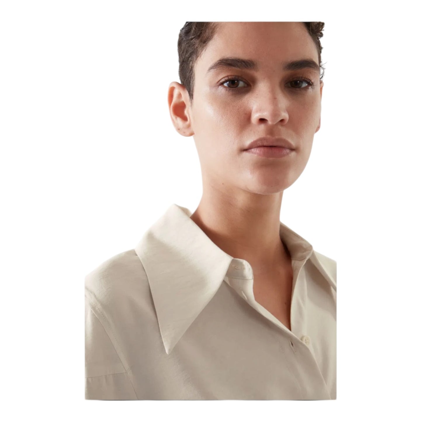 COS Oversized Collar Long-Sleeve Shirt - 8/10