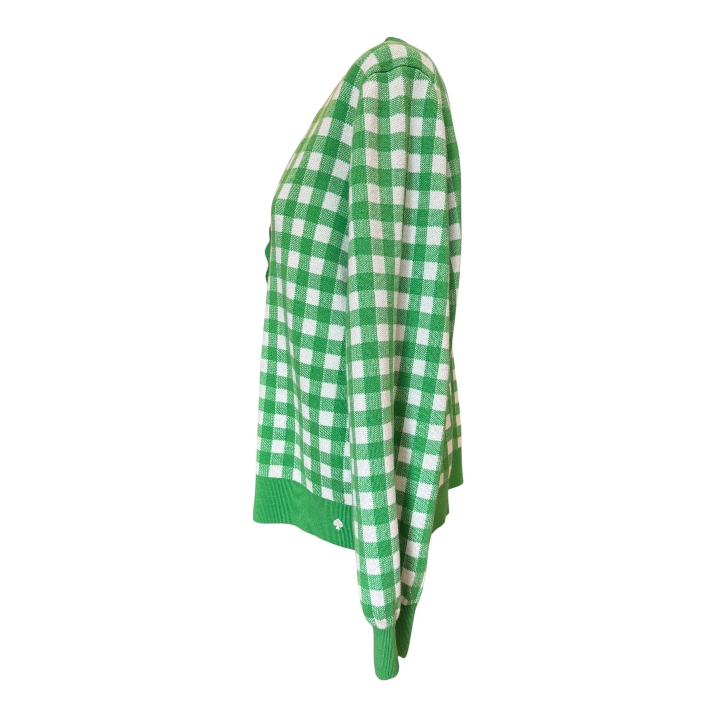 Kate Spade Green Gingham Cardigan - 16