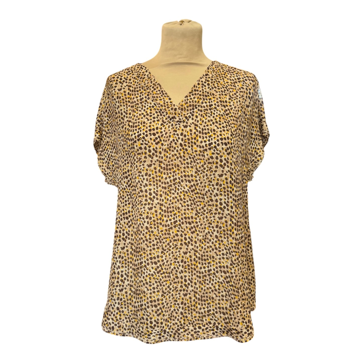 Marc Cain Animal Print Silk Top - 10
