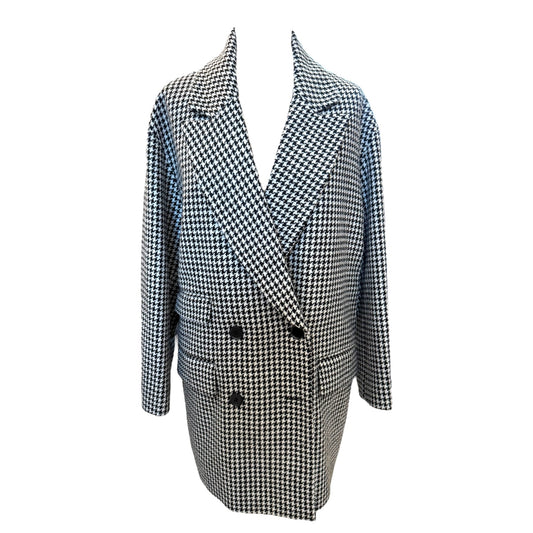 Mayla Black and White Houndstooth Coat - 14/16