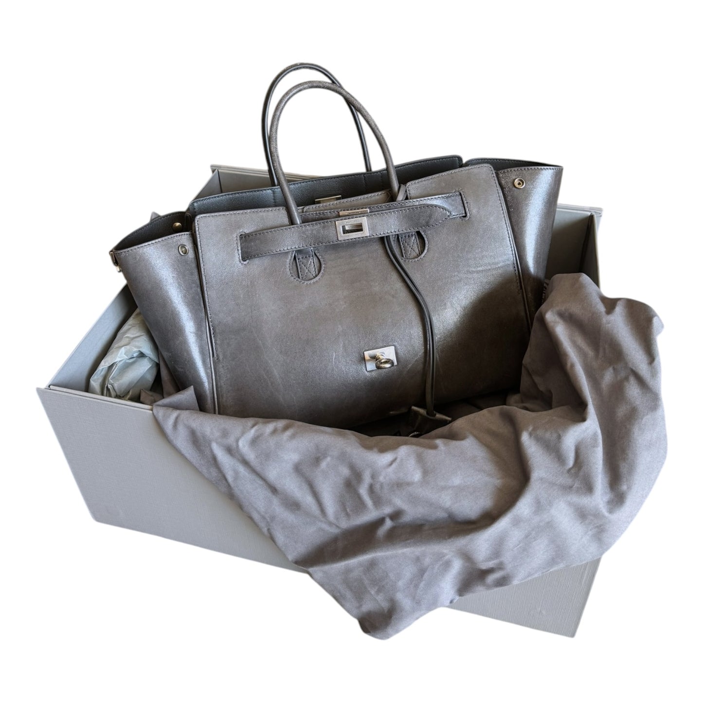 Balenciaga Bel Air Small Bag in Grey