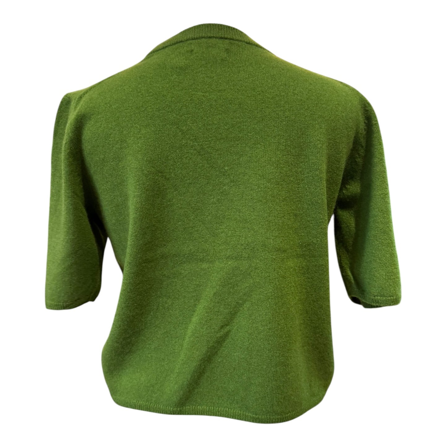Massimo Dutti Green Wool and Cashmere Short Sleeved Jumper - 8/10