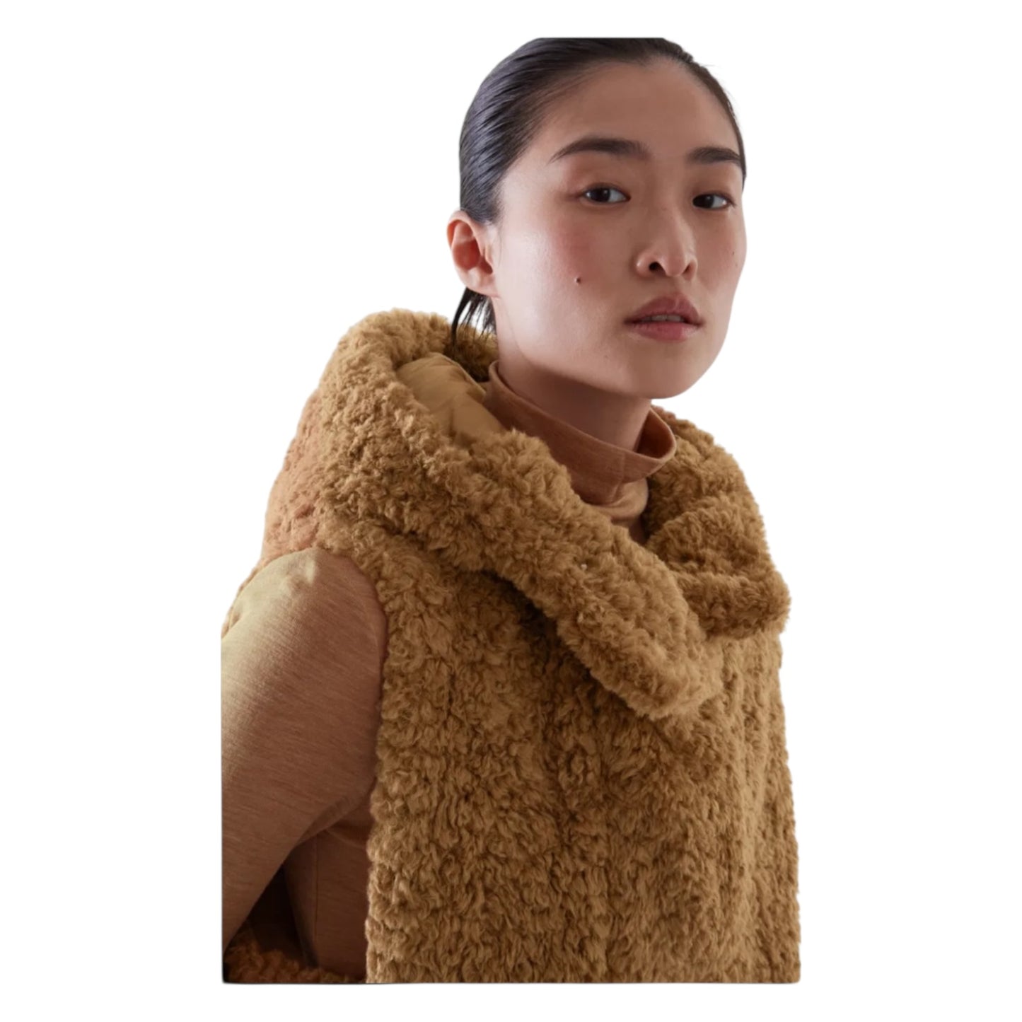 COS Hooded Faux Shearling Vest - 10/12