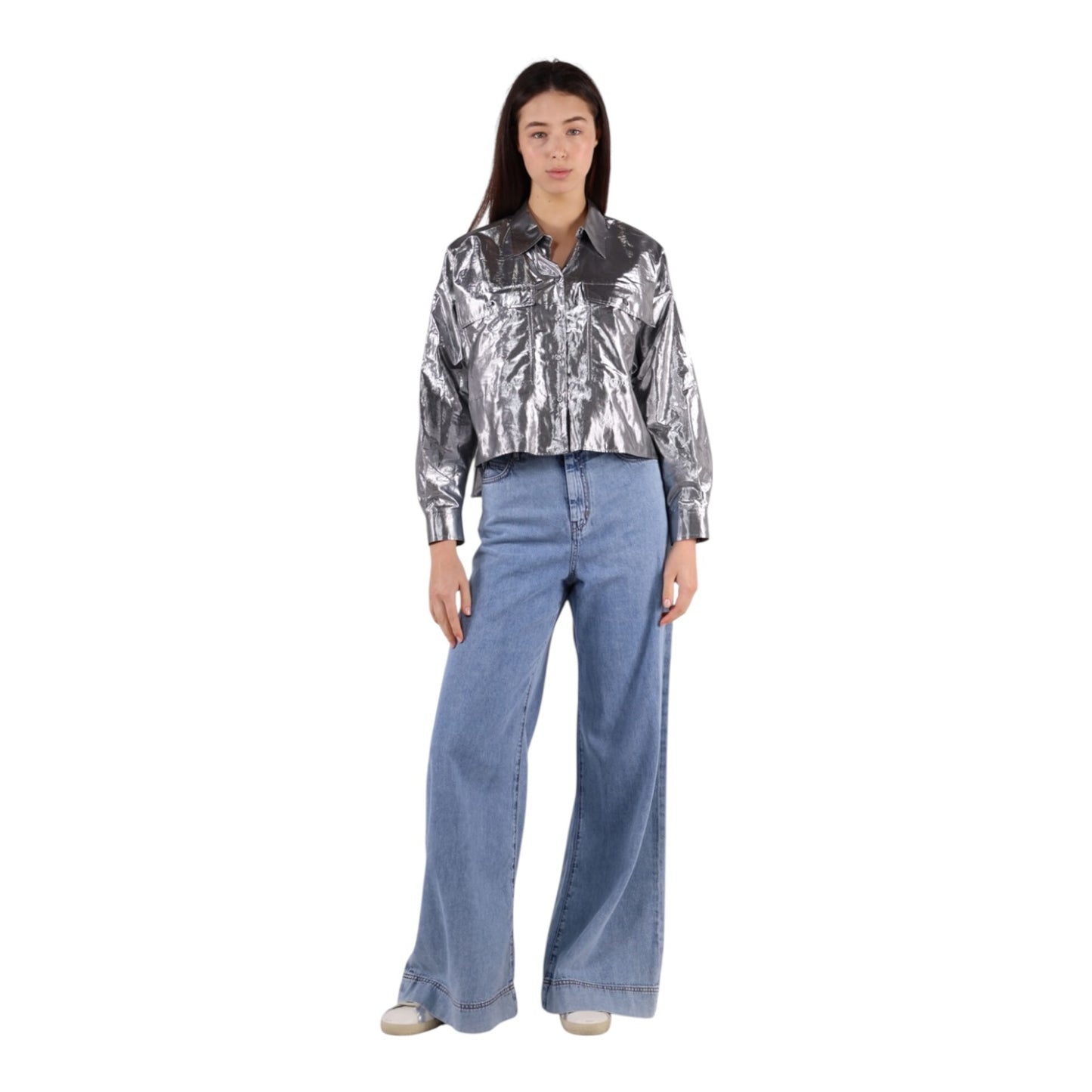 Weekend Max Mara Silver 'Aldeno' Shirt - 10/12