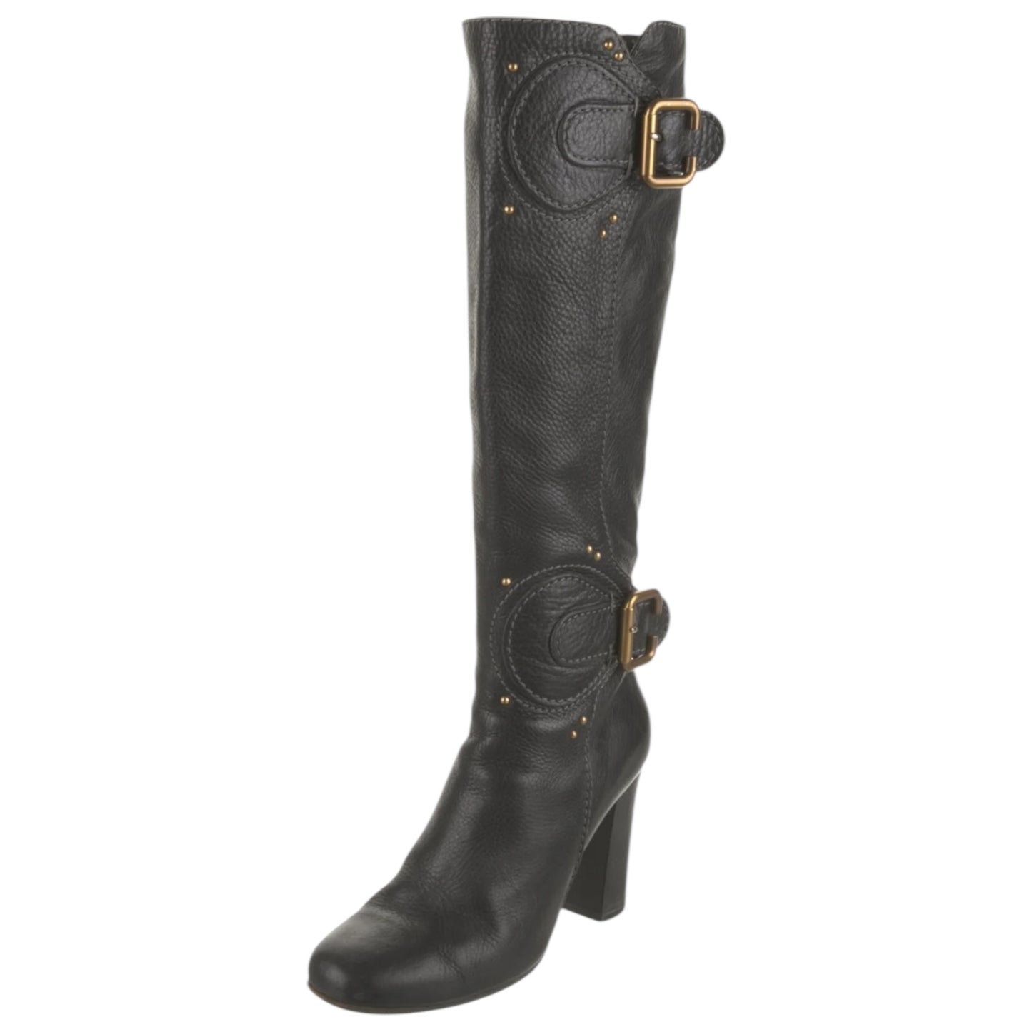 Chloe Dark Brown Knee High Boots - 39 / 6