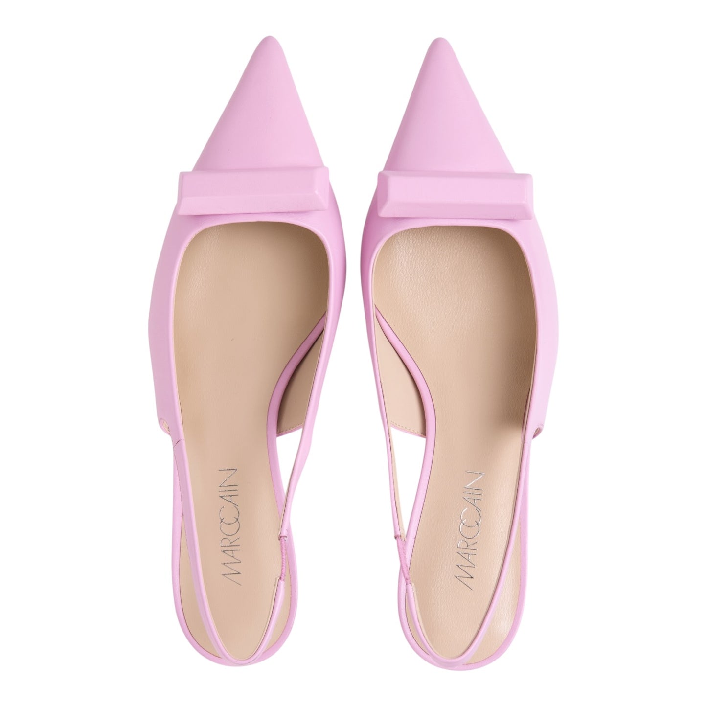 Marc Cain Pink Elegant Leather Sling Pumps - 39 / 6