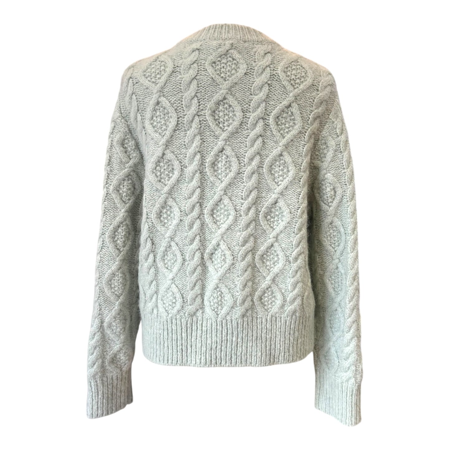 Mint Velvet Mint Green Cable Fluff Jumper - 12 - NEW