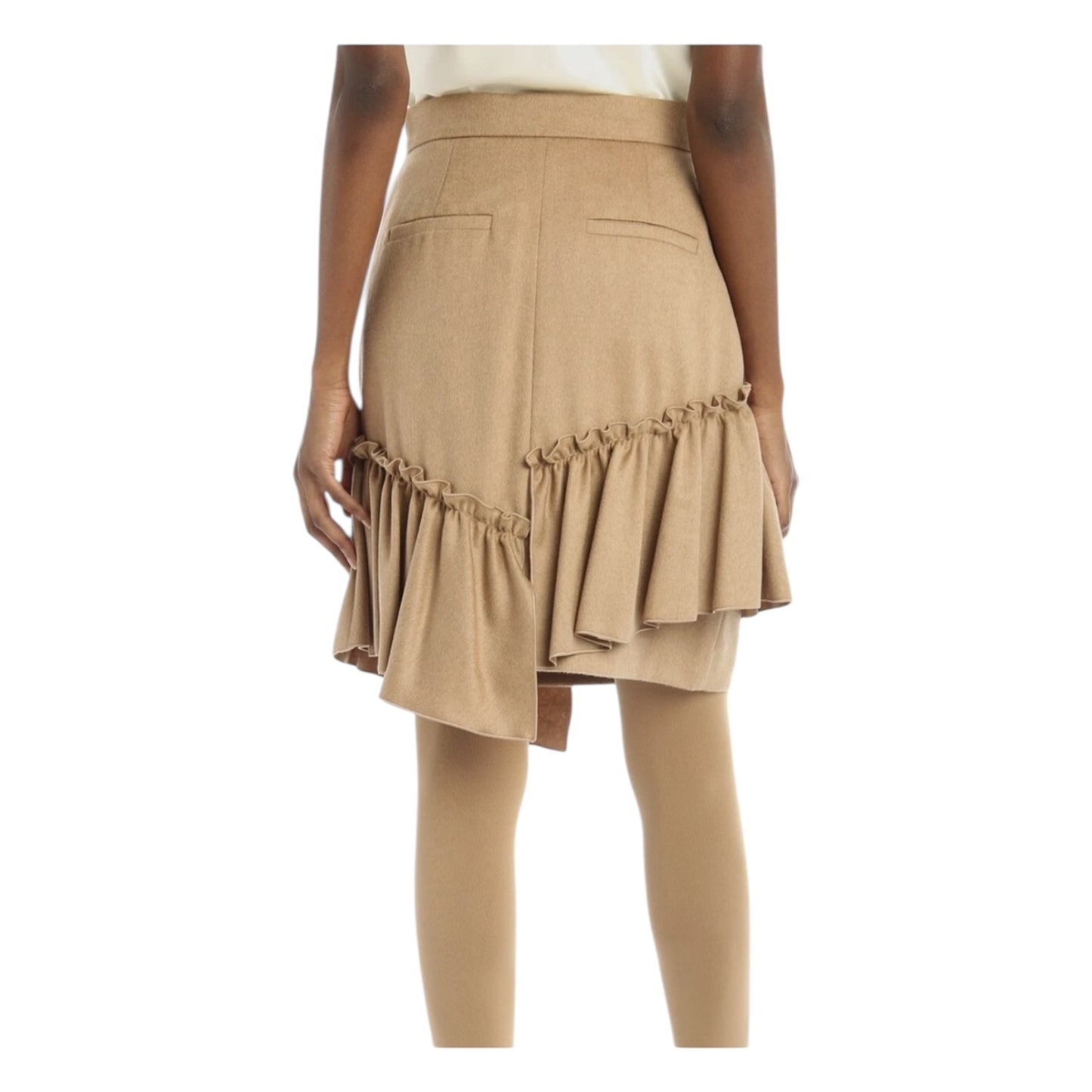 Max Mara Camel Frill Skirt - 10