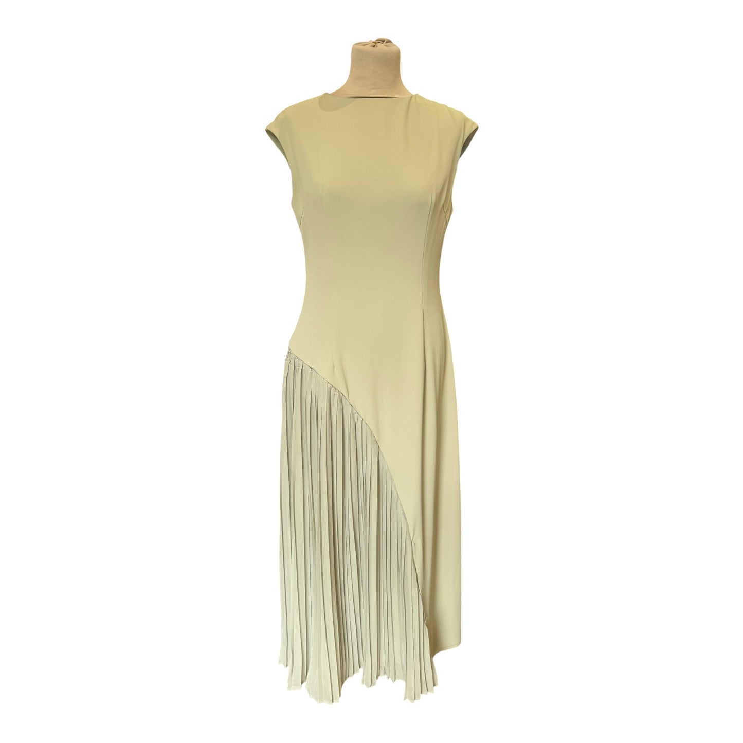 Six Stories Elena Cap Sleeve Pleated Maxi Dress Pistachio - 10