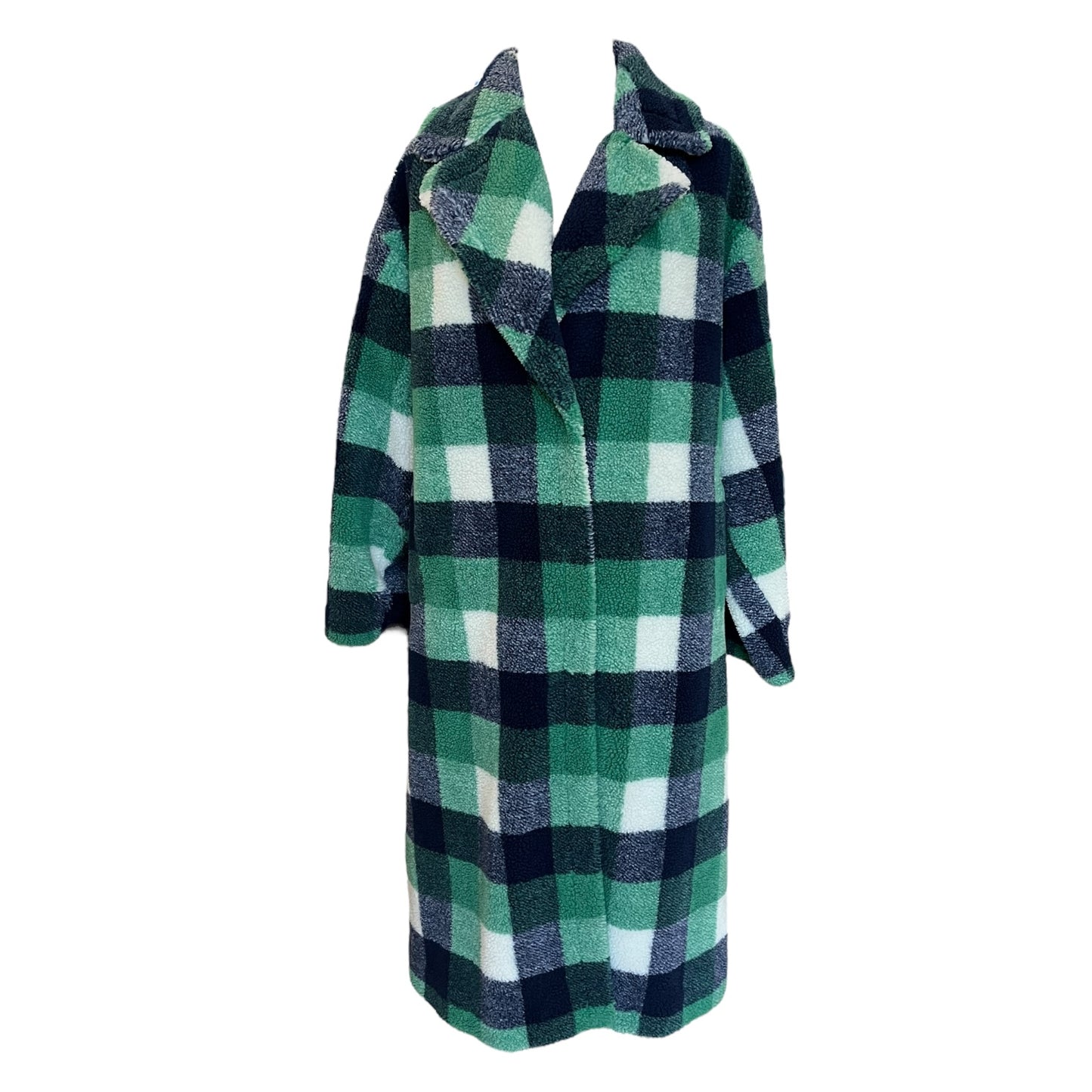 Stand Studio Green Check Coat