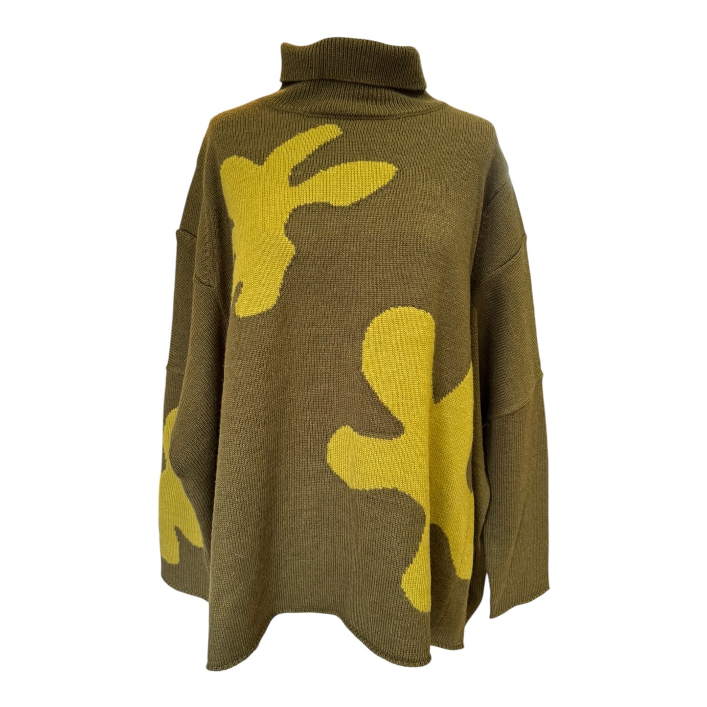 Tirelli Khaki Splatter Print Knit - 12/14
